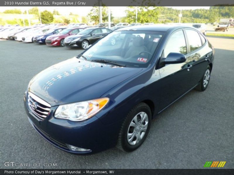 Regatta Blue / Gray 2010 Hyundai Elantra GLS