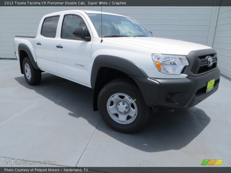 Super White / Graphite 2013 Toyota Tacoma V6 Prerunner Double Cab