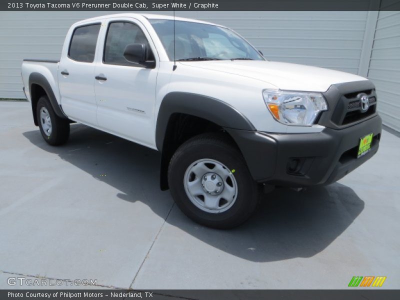 Super White / Graphite 2013 Toyota Tacoma V6 Prerunner Double Cab
