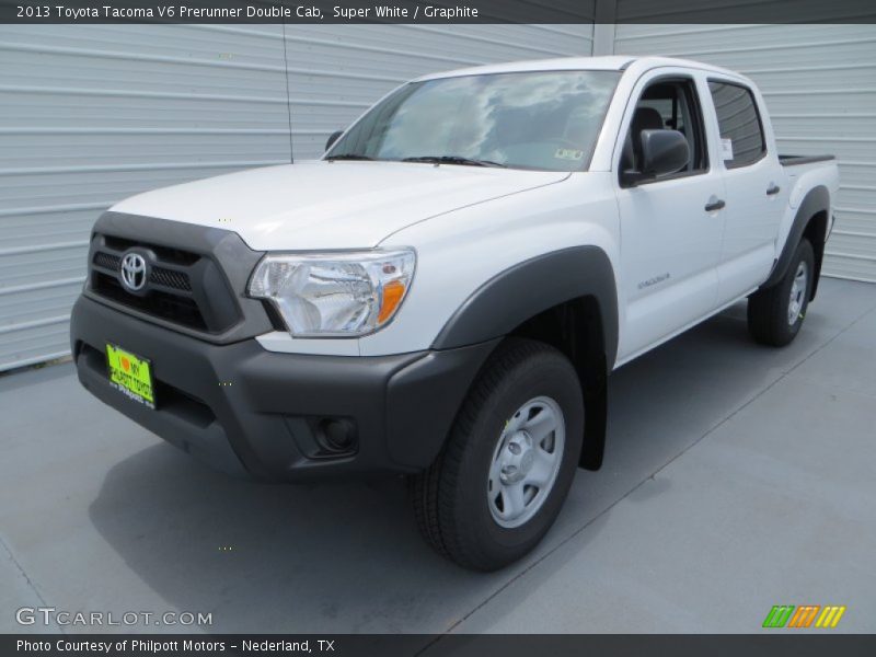 Super White / Graphite 2013 Toyota Tacoma V6 Prerunner Double Cab