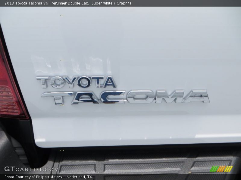 Super White / Graphite 2013 Toyota Tacoma V6 Prerunner Double Cab