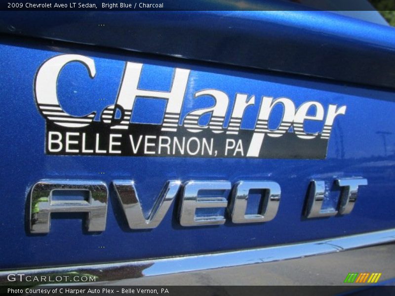 Bright Blue / Charcoal 2009 Chevrolet Aveo LT Sedan