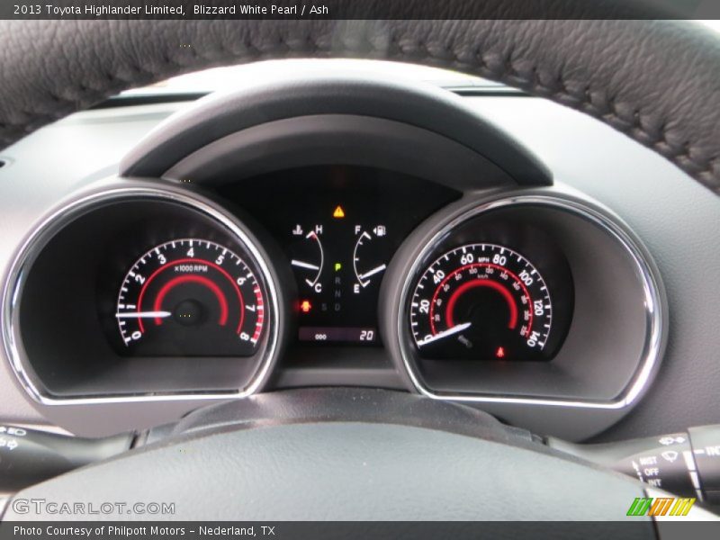 Blizzard White Pearl / Ash 2013 Toyota Highlander Limited