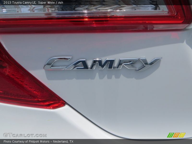 Super White / Ash 2013 Toyota Camry LE