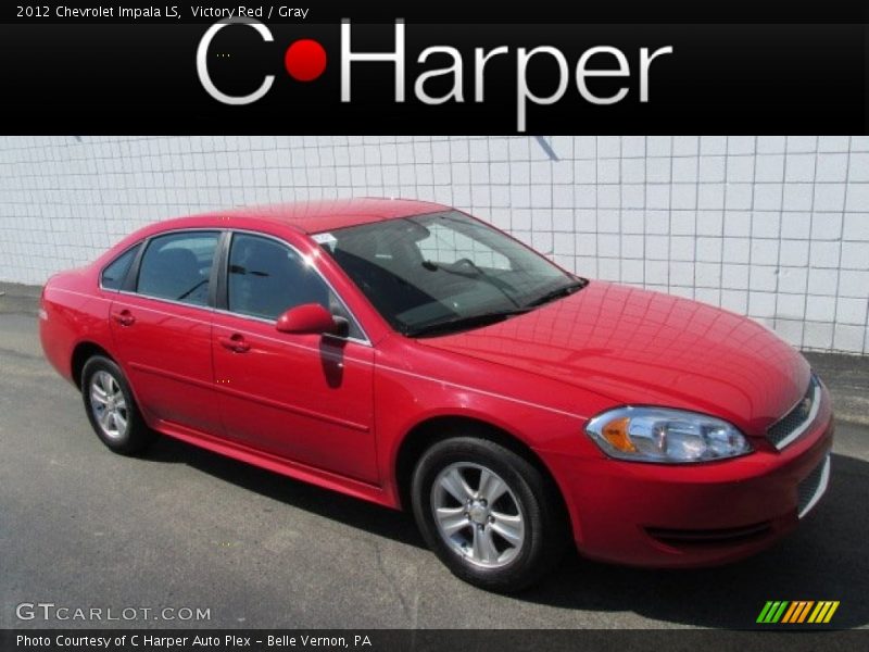 Victory Red / Gray 2012 Chevrolet Impala LS