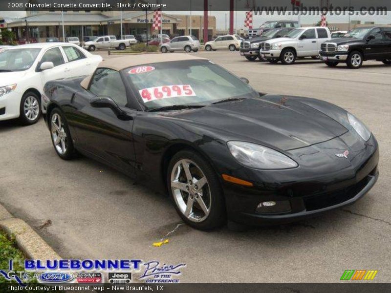 Black / Cashmere 2008 Chevrolet Corvette Convertible