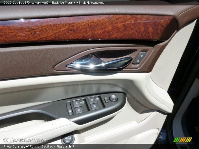 Black Ice Metallic / Shale/Brownstone 2012 Cadillac SRX Luxury AWD