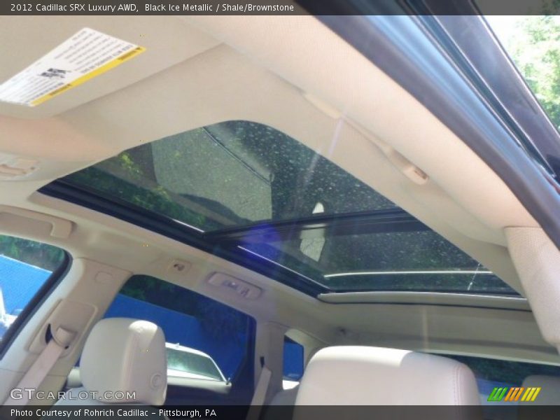 Black Ice Metallic / Shale/Brownstone 2012 Cadillac SRX Luxury AWD