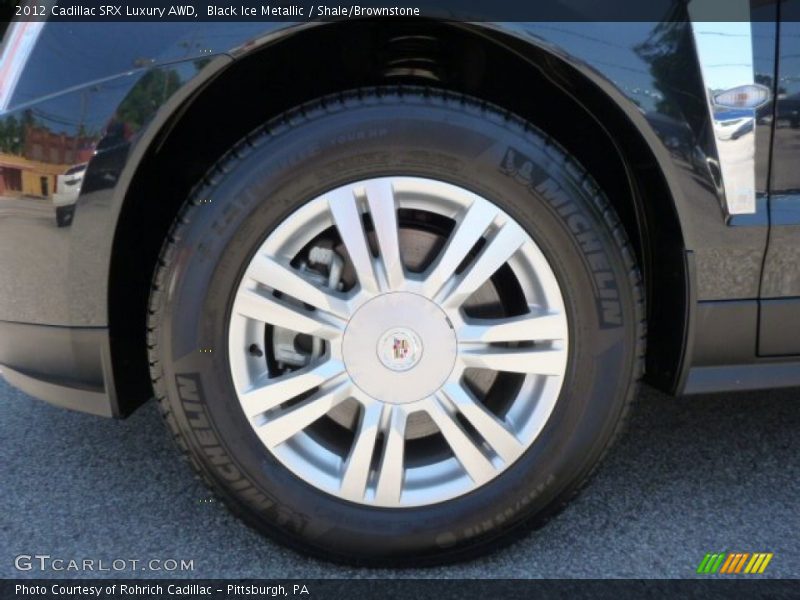 Black Ice Metallic / Shale/Brownstone 2012 Cadillac SRX Luxury AWD