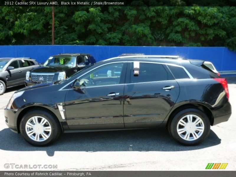 Black Ice Metallic / Shale/Brownstone 2012 Cadillac SRX Luxury AWD