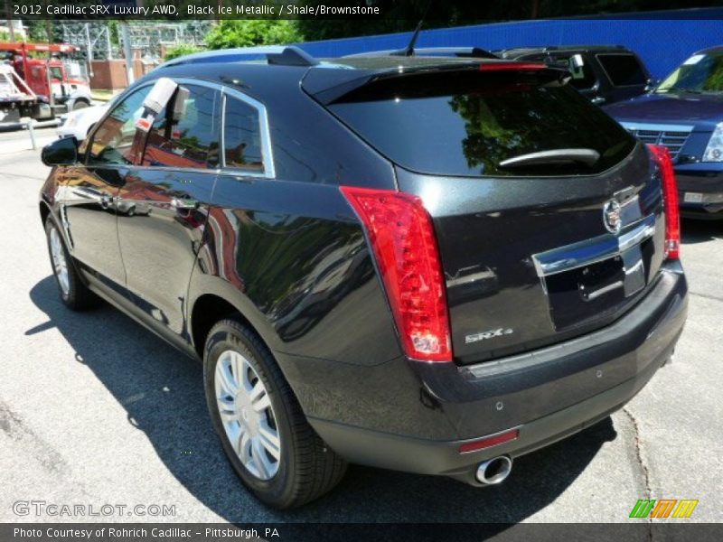 Black Ice Metallic / Shale/Brownstone 2012 Cadillac SRX Luxury AWD