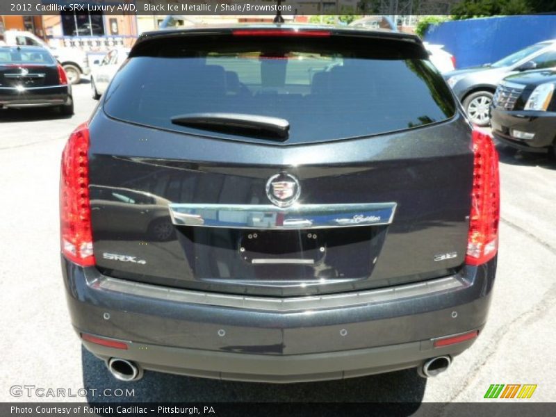 Black Ice Metallic / Shale/Brownstone 2012 Cadillac SRX Luxury AWD