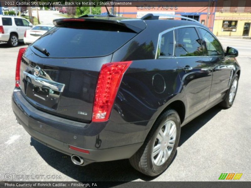 Black Ice Metallic / Shale/Brownstone 2012 Cadillac SRX Luxury AWD