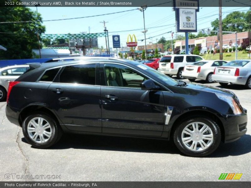 Black Ice Metallic / Shale/Brownstone 2012 Cadillac SRX Luxury AWD