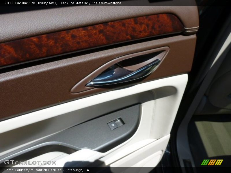 Black Ice Metallic / Shale/Brownstone 2012 Cadillac SRX Luxury AWD
