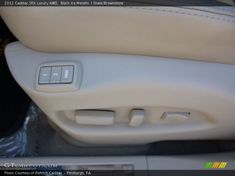 Black Ice Metallic / Shale/Brownstone 2012 Cadillac SRX Luxury AWD