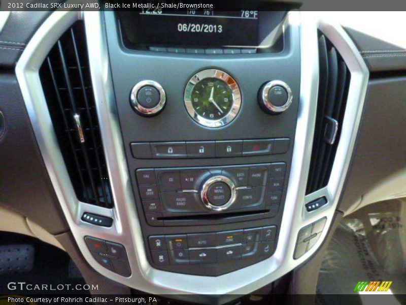 Black Ice Metallic / Shale/Brownstone 2012 Cadillac SRX Luxury AWD