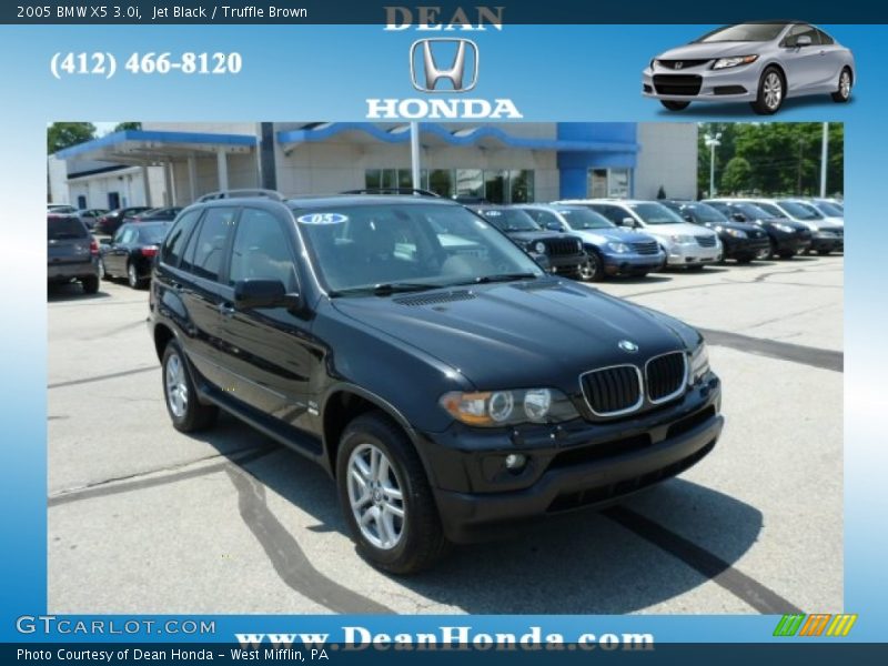 Jet Black / Truffle Brown 2005 BMW X5 3.0i