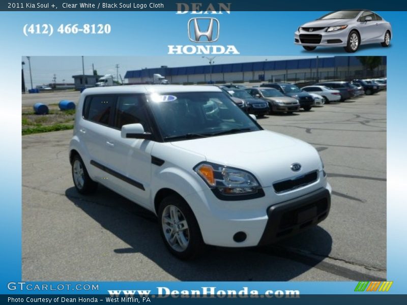 Clear White / Black Soul Logo Cloth 2011 Kia Soul +