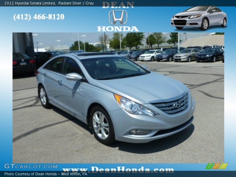 Radiant Silver / Gray 2011 Hyundai Sonata Limited