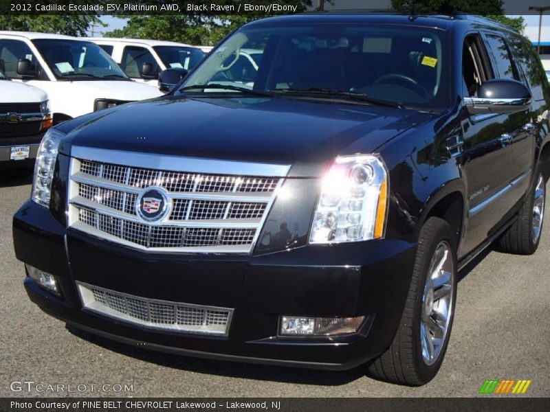 Black Raven / Ebony/Ebony 2012 Cadillac Escalade ESV Platinum AWD