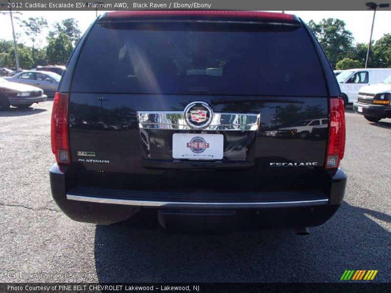 Black Raven / Ebony/Ebony 2012 Cadillac Escalade ESV Platinum AWD