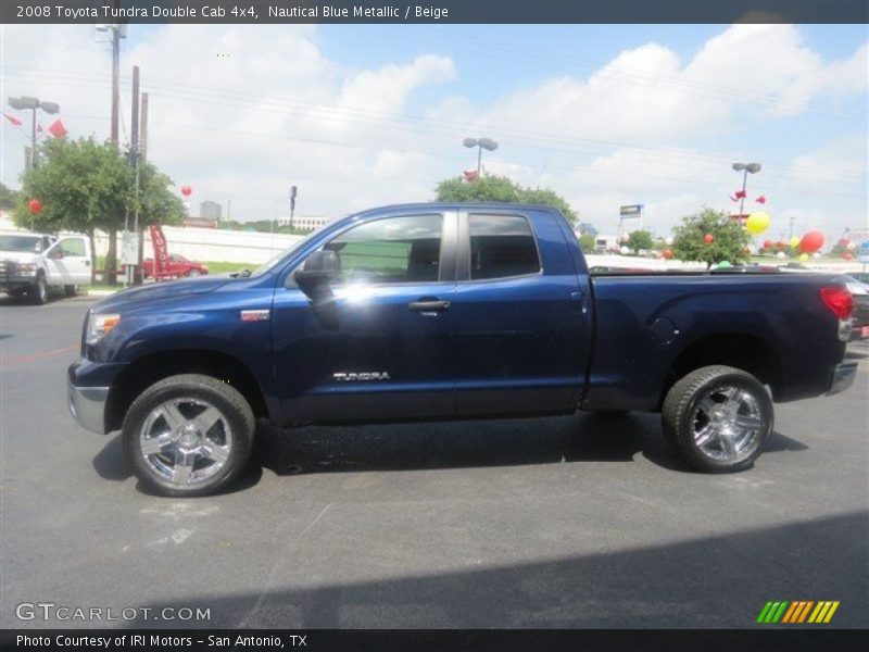 Nautical Blue Metallic / Beige 2008 Toyota Tundra Double Cab 4x4