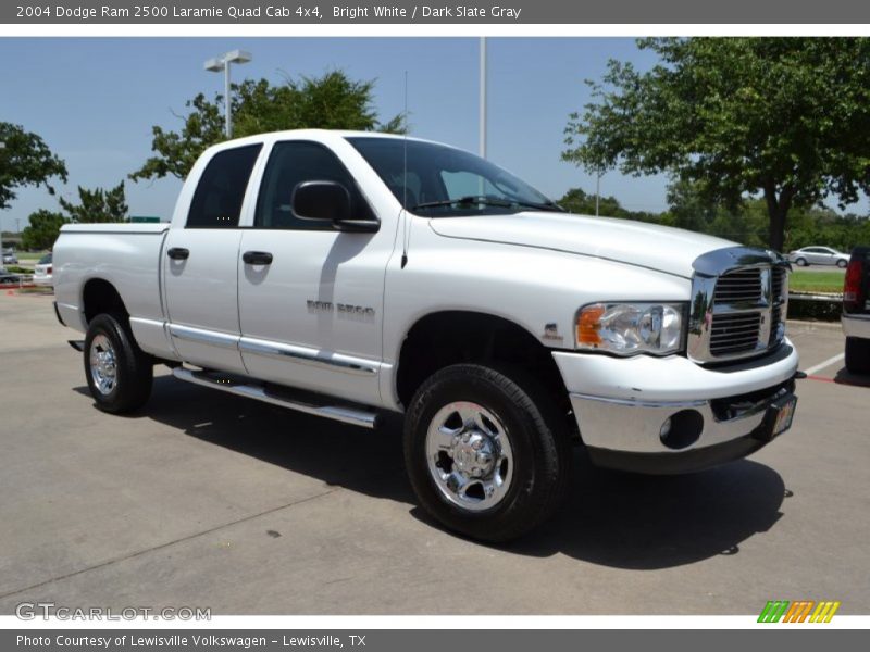 Bright White / Dark Slate Gray 2004 Dodge Ram 2500 Laramie Quad Cab 4x4
