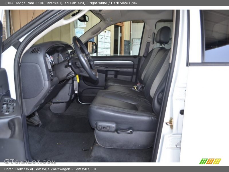 Bright White / Dark Slate Gray 2004 Dodge Ram 2500 Laramie Quad Cab 4x4