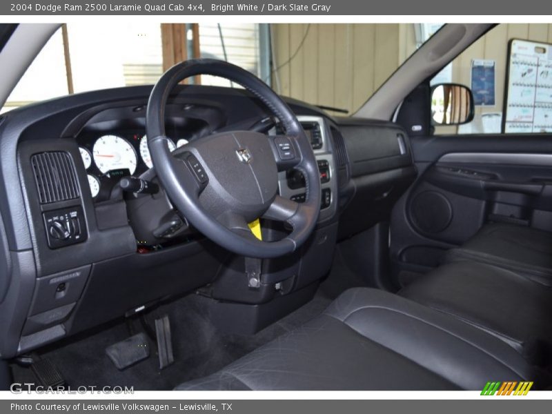 Bright White / Dark Slate Gray 2004 Dodge Ram 2500 Laramie Quad Cab 4x4