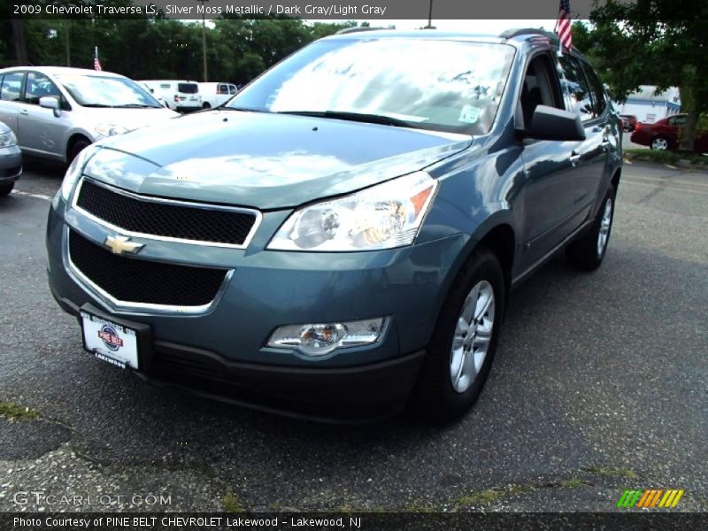 Silver Moss Metallic / Dark Gray/Light Gray 2009 Chevrolet Traverse LS