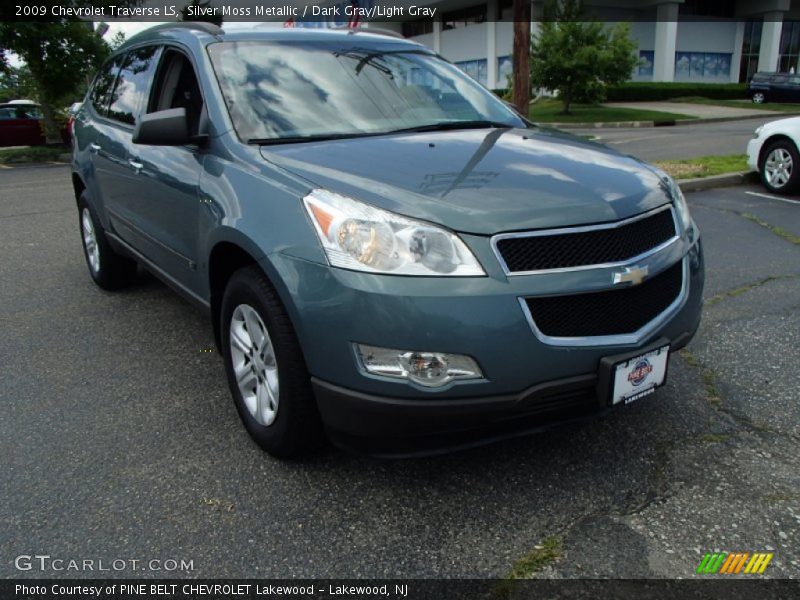 Silver Moss Metallic / Dark Gray/Light Gray 2009 Chevrolet Traverse LS