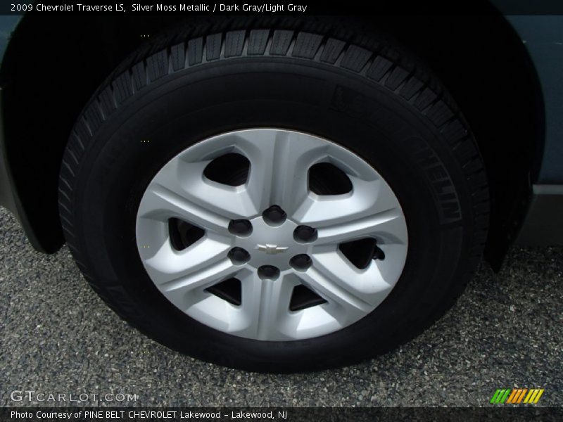 Silver Moss Metallic / Dark Gray/Light Gray 2009 Chevrolet Traverse LS