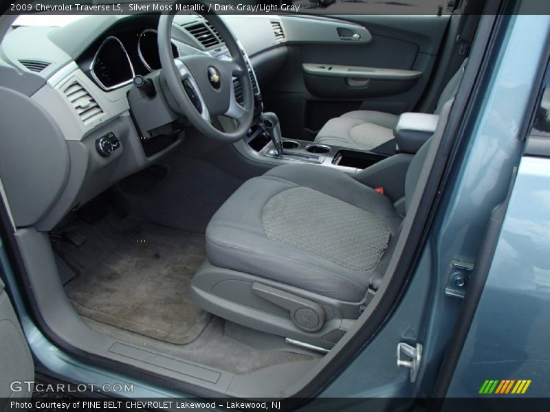 Silver Moss Metallic / Dark Gray/Light Gray 2009 Chevrolet Traverse LS