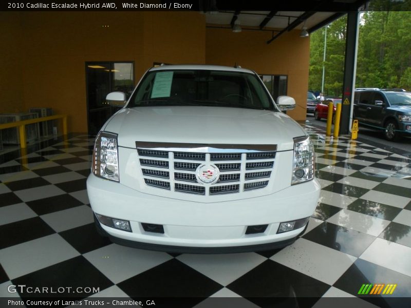 White Diamond / Ebony 2010 Cadillac Escalade Hybrid AWD