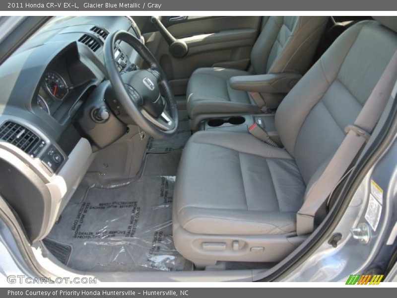 Glacier Blue Metallic / Gray 2011 Honda CR-V EX-L