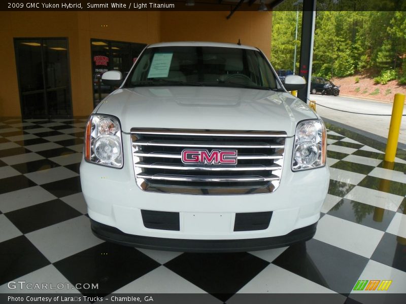 Summit White / Light Titanium 2009 GMC Yukon Hybrid