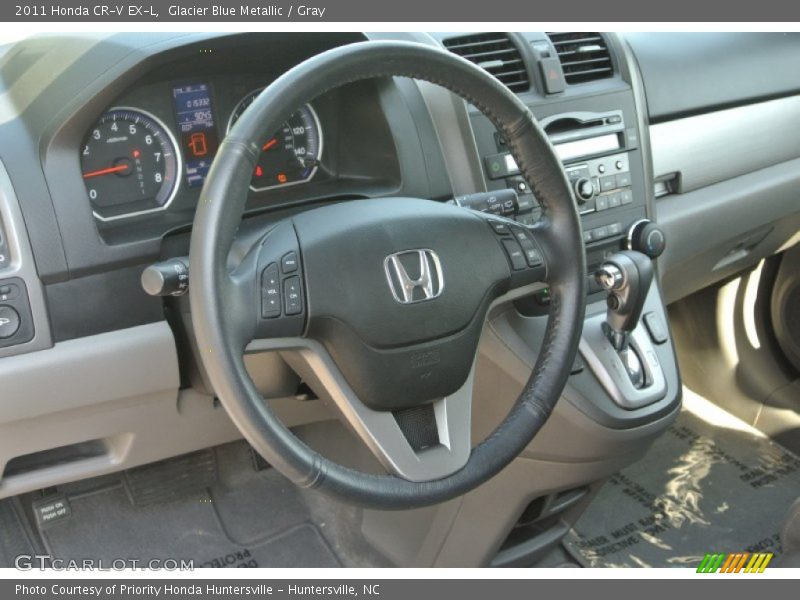 Glacier Blue Metallic / Gray 2011 Honda CR-V EX-L