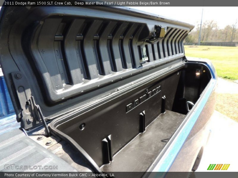Deep Water Blue Pearl / Light Pebble Beige/Bark Brown 2011 Dodge Ram 1500 SLT Crew Cab