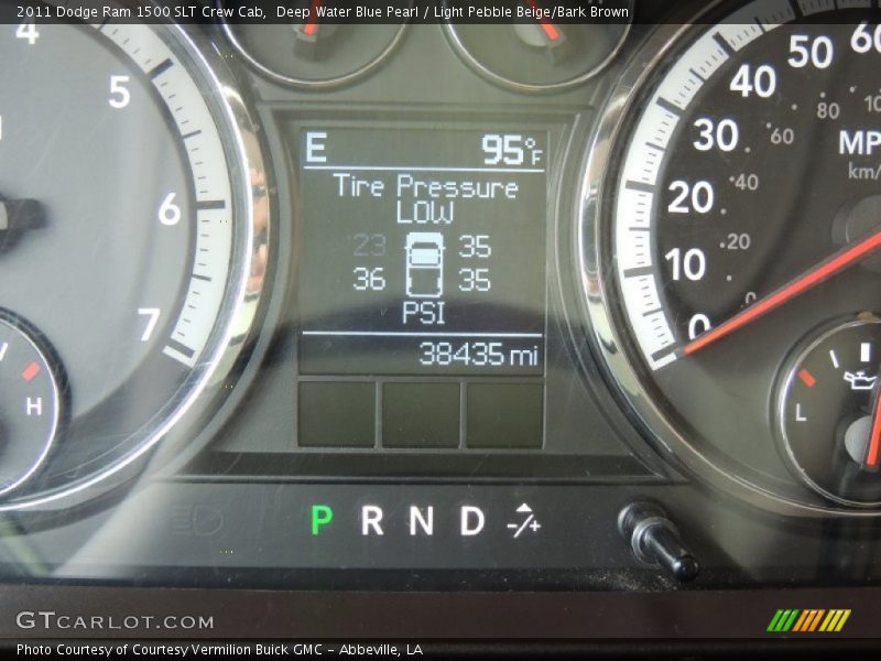 Deep Water Blue Pearl / Light Pebble Beige/Bark Brown 2011 Dodge Ram 1500 SLT Crew Cab