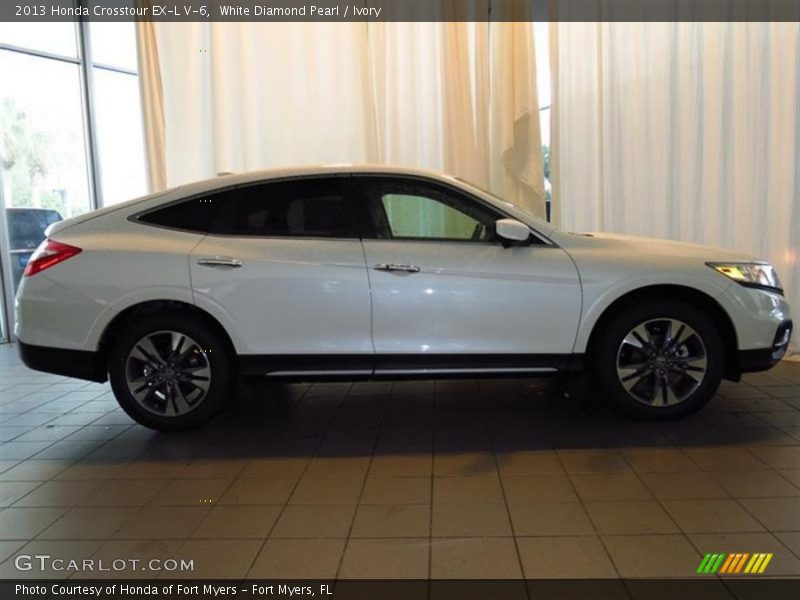 White Diamond Pearl / Ivory 2013 Honda Crosstour EX-L V-6