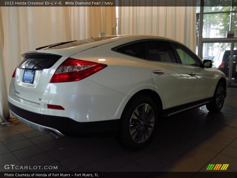 White Diamond Pearl / Ivory 2013 Honda Crosstour EX-L V-6