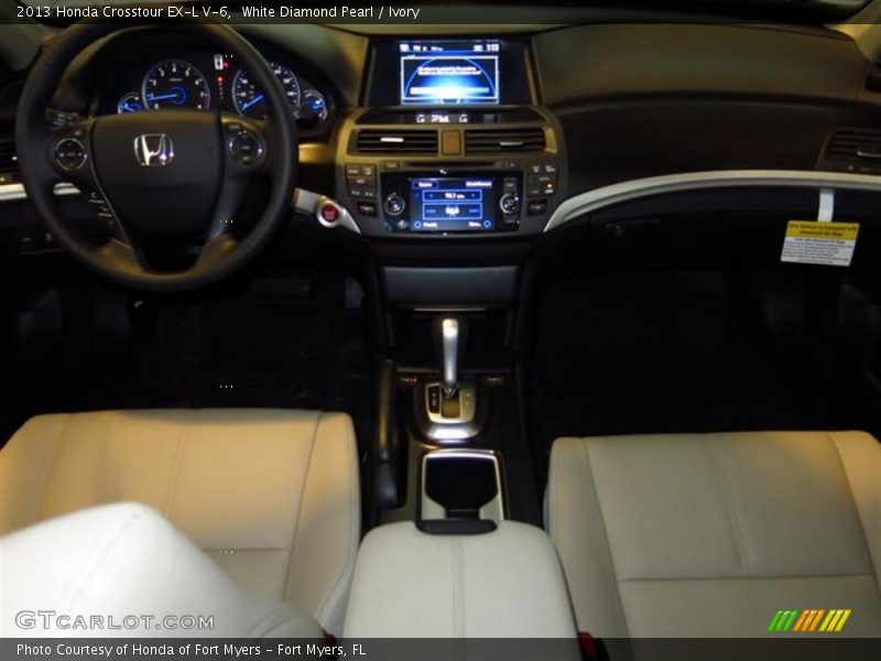 White Diamond Pearl / Ivory 2013 Honda Crosstour EX-L V-6