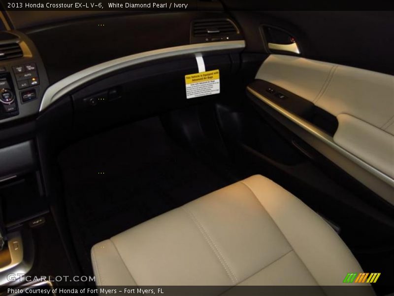 White Diamond Pearl / Ivory 2013 Honda Crosstour EX-L V-6