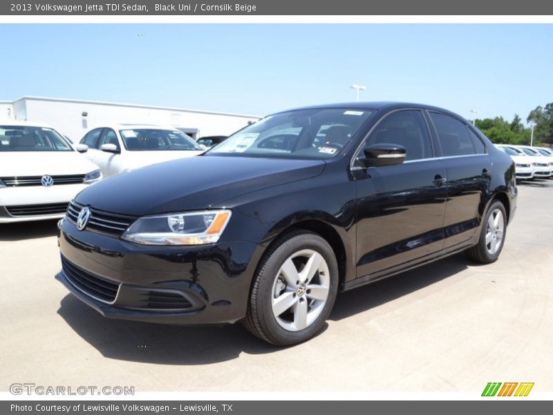 Black Uni / Cornsilk Beige 2013 Volkswagen Jetta TDI Sedan