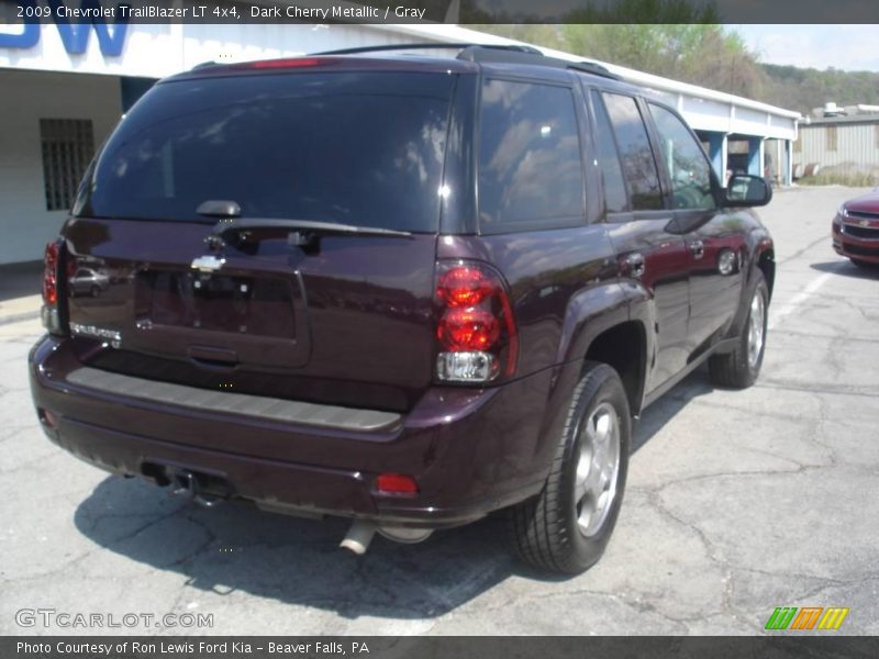 Dark Cherry Metallic / Gray 2009 Chevrolet TrailBlazer LT 4x4