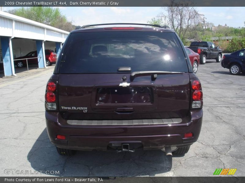 Dark Cherry Metallic / Gray 2009 Chevrolet TrailBlazer LT 4x4