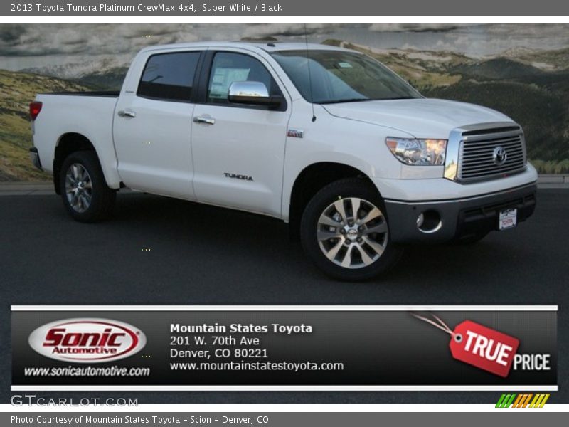 Super White / Black 2013 Toyota Tundra Platinum CrewMax 4x4