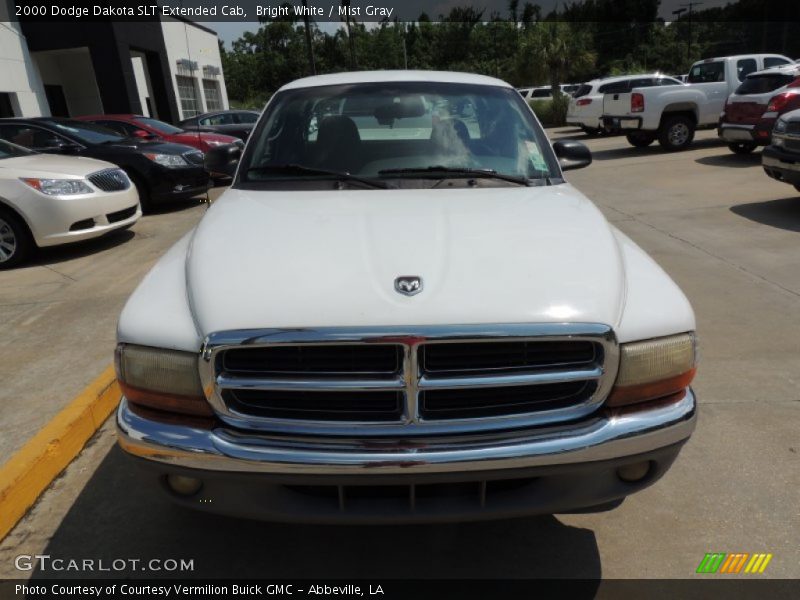 Bright White / Mist Gray 2000 Dodge Dakota SLT Extended Cab