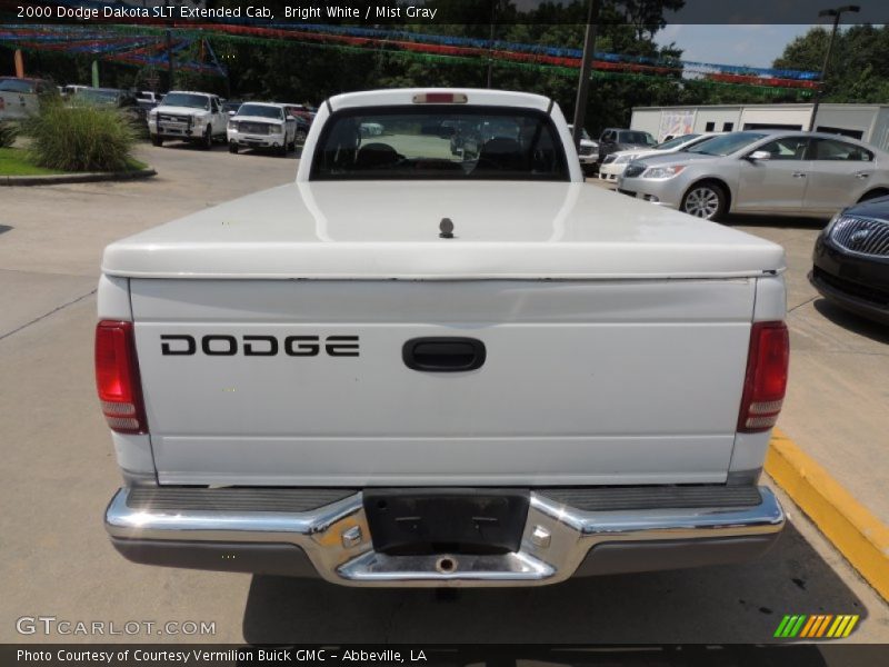 Bright White / Mist Gray 2000 Dodge Dakota SLT Extended Cab